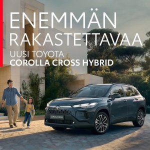 Tähän koko perheesi rakastuu: uusi, entistäkin tyylikkäämpi Toyota Corolla Cross Hybrid ihastuttaa käytännöllisellä tilavuudella...