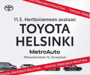 Toyota Itäkeskus palvelee tänään viimeistä päivää Visbynkadulla
