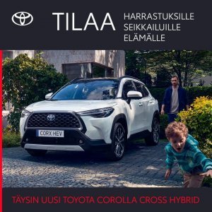 Koeaja täysin uusi Toyota Corolla Cross Hybrid meillä. Uusi, viidennen sukupolven hybriditeknologia sekä saatavilla oleva älykäs...